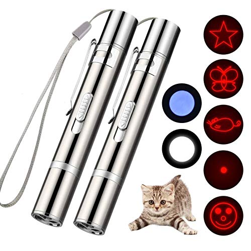 SLT Juguetes de Entrenamiento para Perros y Gatos, Juguetes para Gatos para Hacer Ejercicio, Juguete Interactivo de iluminación Tres en uno para Perros Gatitos (2PCS)