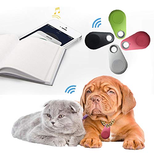 Smart Mini GPS Tracker Impermeable Bluetooth Tracer GPS para Mascotas Perro Gato Llaves Monedero Bolsa Niños GPS Pet Tracker Finder Equipos 1 PC,Blue