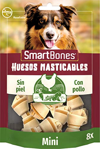 SmartBones Pollo Huesos masticables Mini para perros, 8 piezas