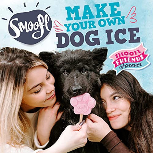 Smoofl Kit de helado I Scream para crear tu propio helado de perro, kit con manzana, plátano y sandía, mezclas de helado para perros y 2 moldes de silicona, para 5 golosinas de hielo para perros