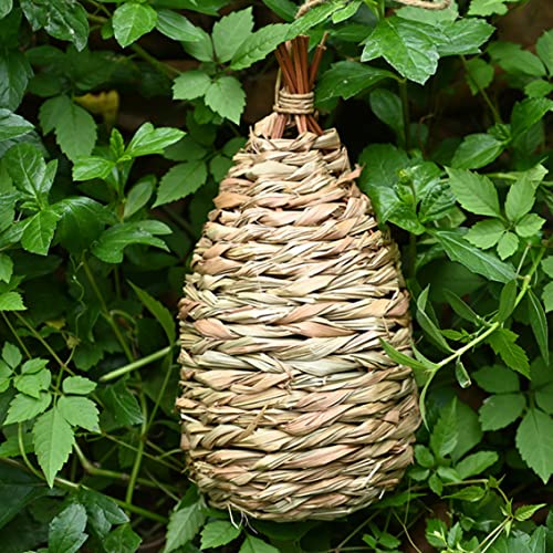 Snner 2 unids Tejido pájaro Nido colibrí casa Colgando pájaro choza para pájaro hábitat al Aire Libre jardín decoración