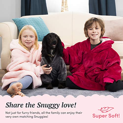 Snuggy Bata con Capucha para Perros (Gris, pequeño)