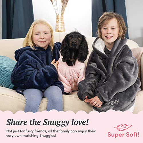 Snuggy Sudadera con Capucha para Perros – Albornoz de Felpa para Perro (Rosa, pequeño)