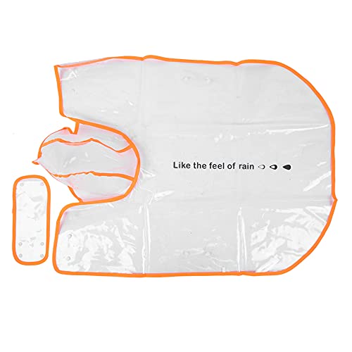 Soapow PU transparente borde naranja mascota impermeable impermeable con capucha impermeable capa lluvia capa capa capa chaqueta ropa para perros gatos