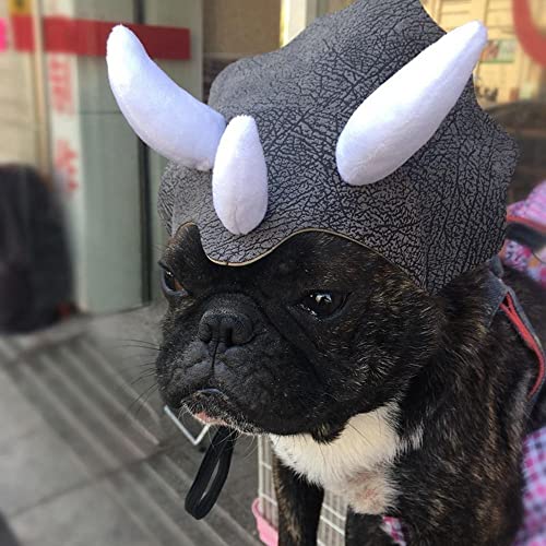 Sombrero Para Mascotas - Mascota Triceratops Gorra Perro Tocado Divertido Peluche De Felpa Dinosaurio Cuerno Sombrero De Perro Sombrero Disfraz De Cachorro Para Halloween Accesorios Gorra Sombrero Pa