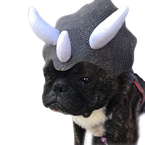 Sombrero Para Mascotas - Mascota Triceratops Gorra Perro Tocado Divertido Peluche De Felpa Dinosaurio Cuerno Sombrero De Perro Sombrero Disfraz De Cachorro Para Halloween Accesorios Gorra Sombrero Pa