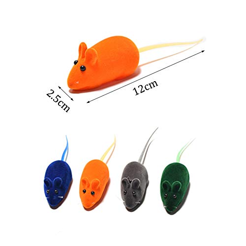 Sonido de Ratón de Juguete para Gatos Juguetes para Gatos Interactivos Adultos Juguete Suave para Mascotas Masticar Gato Gatito para Gatos Juguete de Ratón de Peluche de Gato Divertido 10 Piezas