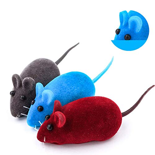 Sonido de Ratón de Juguete para Gatos Juguetes para Gatos Interactivos Adultos Juguete Suave para Mascotas Masticar Gato Gatito para Gatos Juguete de Ratón de Peluche de Gato Divertido 10 Piezas