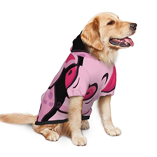 Sonrisa Rosa Cerdo Impresión Ropa De Perro Ropa De Traje De Mascota Ropa De Ropa Con Capucha De Invierno De Paño De