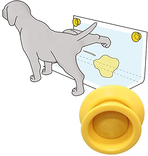 Soporte de almohadilla para perros y cachorros, soporte de almohadilla de entrenamiento para orinal, trabajo con almohadilla Wee Wee para perros de interior,imanes fuertes paquete de un color amarillo