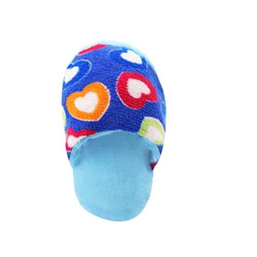 SouiWuzi Pet Dog Perro SQUÃAJE Juguete Suave Peluche Forma de la Zapatilla Play Juguete Dientes Limpieza de Juguete Morderón Relleno para Pequeño Perro Medio Puppy Blue Heart Pet Supply