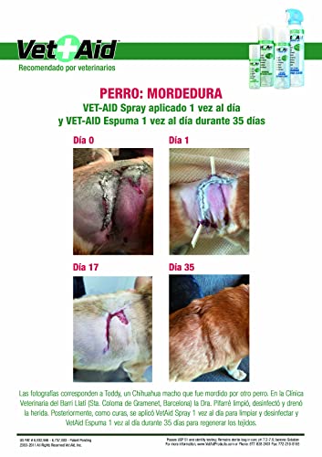 Spray cicatrizante y desinfectante para curación de heridas en perros, gatos y todo tipo de animales. Vet-Aid Spray 120ml