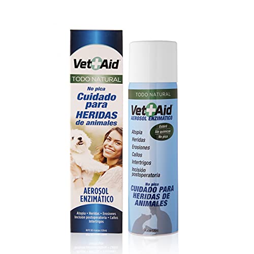 Spray cicatrizante y desinfectante para curación de heridas en perros, gatos y todo tipo de animales. Vet-Aid Spray 120ml