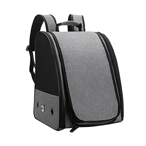 Sraeriot Mochila de Jaula de Viaje de Portador de Aves con Soporte portátil liviano Transpirable para Loros pájaros Mascotas Gris, Portador de Aves