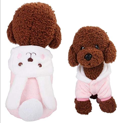 SSXCO Mascota Perro Invierno cálido Coral Polar Ropa Perro Gato Lindo Animal de Dibujos Animados Cosplay Abrigo Ropa para Cachorro Chihuahua Mascota Disfraz