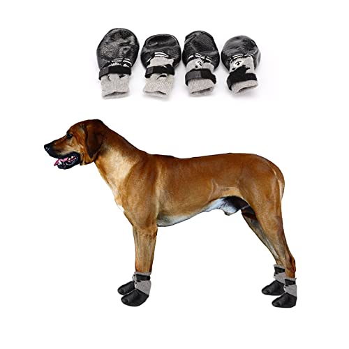 `Star Empty Zapatos para Perros 4 unids/Set algodón Caucho Mascota Zapatos de Perro Impermeable Antideslizante Perro Lluvia Botas de Nieve Calcetines for Perros Grandes Gatos pequeños Perros S m l T