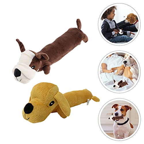 STOBOK 2 Piezas de Juguete para Perros Mordedor Juguete para Masticar Mascota Perro Salchicha Juguetes de Peluche Cortos Molienda de Juguetes Moler Juguete para Mascotas