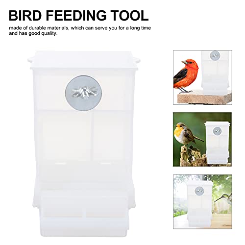 STOBOK 2 Piezas sin Comedero Automático para Pájaros Alimentador para Loro Alimentador para Mascotas Contenedor de Alimentos Jaula para Pájaros Accesorios para Perico de Canario