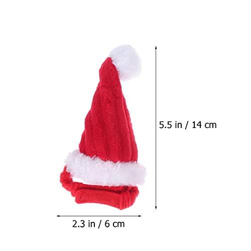 STOBOK 4 Piezas Pequeño Animal Mascota Sombrero de Navidad con Bufanda Santa Claus Gorro Silenciador Conejillo de Indias Disfraz de Navidad para Pequeño Gato Conejo Hámster Conejillo de