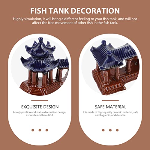 STOBOK Acuario de Paisajismo Mini Pagoda Estatua Tanque de Peces Ver Decoración de Jardín de Hadas Figuras para El Pescado Camarón Refugio