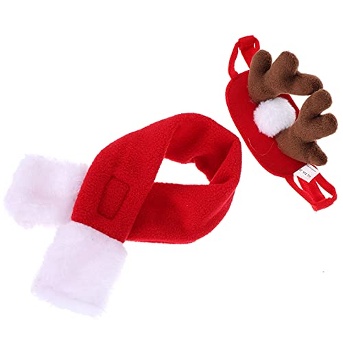 STOBOK Pañuelo de Navidad para Perros Gatos Corbatín Corbatín para Perros Disfraces de Navidad Corbatín de Reno para Perros Pequeños Medianos Y Grandes