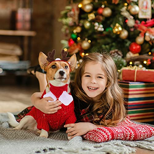 STOBOK Pañuelo de Navidad para Perros Gatos Corbatín Corbatín para Perros Disfraces de Navidad Corbatín de Reno para Perros Pequeños Medianos Y Grandes