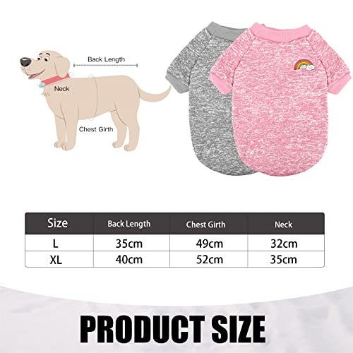 Suéter para Perros Y Gatos para Mascotas,Jerséis para Perros de Invierno Perros Ropa Invierno Ropa Cálida Suéter para Perros Jerséis De Invierno para Perros para Perros Uso de Invierno Grey,Pink L