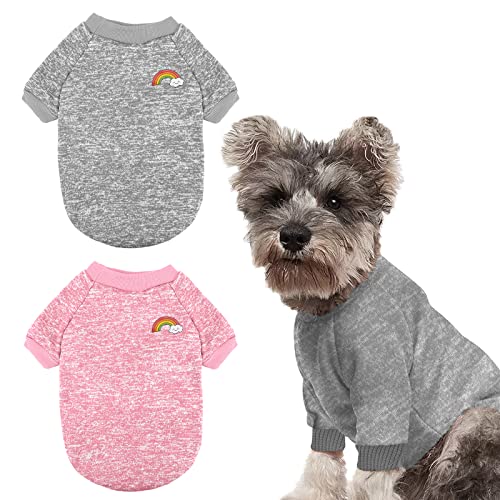 Suéter para Perros Y Gatos para Mascotas,Jerséis para Perros de Invierno Perros Ropa Invierno Ropa Cálida Suéter para Perros Jerséis De Invierno para Perros para Perros Uso de Invierno Grey,Pink L