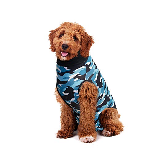 Suitical Recovery Suit Perro, M+, Camuflaje Azul