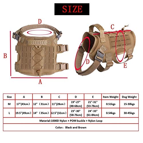 Suministros for perros de caza táctico al aire libre for mascotas ropa for perros de Pitbull Ejército chaleco arnés de Labrador del entrenamiento del perro de Alaska arnés del animal doméstico Adjusta