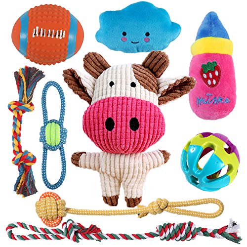 SunDrawy Juguetes para Perros Pequeños, Juguete De Peluche para Cachorros, Pelotas De Juego Interactivas, Cuerdas para Masticar Y DenticiÓN, SelecciÓN De Juguetes para Mascotas, Paquetes De Regalo