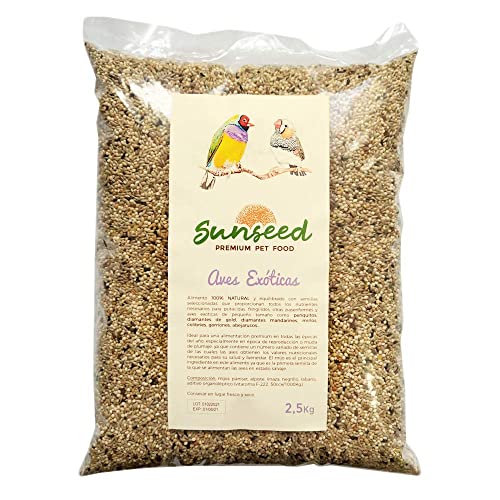 Sunseed Alimento Semillas para Aves exóticas, periquitos, Diamantes, mirlos 2.5kg