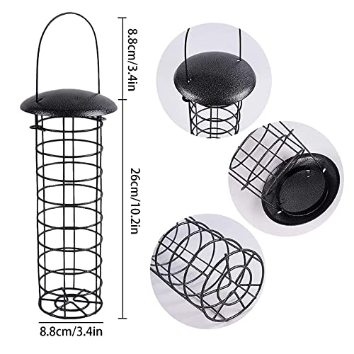 Sunshine smile Comedero colgante para pájaros, dispensador de comida para pájaros silvestres para colgar, estación de alimentación para pájaros, estación de alimentación para pájaros, balcón, jaula