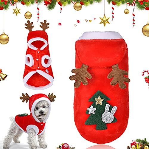 Sunshine smile Disfraz de Perro para Mascotas,Ropa navideña para Perro,Disfraz de Gato Navidad,Disfraz de Navidad para Mascotas,Traje de Perro Santa,Ropa para Mascotas de Navidad (L)