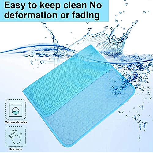 Sunshine smile Esterilla de Refrigeración para Perros,100*70 cm Pet Cooling Mat,Esterilla para Perros Refrigerante,Esterilla Refrigerante Perros,Alfombra Refrescante para Perros,Cama Refrescante Perro