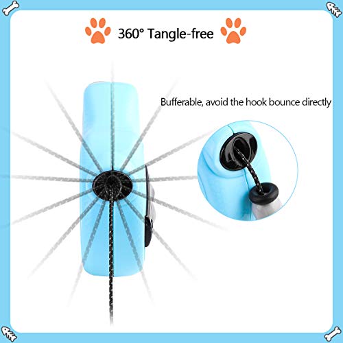 SUPERNIGHT Correa Extensible para Perro, 3 Metros/10 pies, 360° sin enredos, Mini Retráctil para Perros de Raza Pequeña, Mascotas, Gatos, Conejos de Menos de 10 kg, un botón de Freno y Bloqueo, Azul