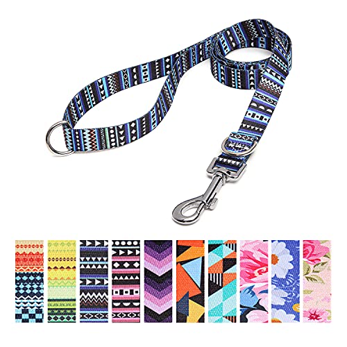 Suredoo Correa para Perros Nylon, Correa de Adiestramiento Ajustable y Resistente para Perros Pequeños, Mediano y Grande, Mascotas,Gatos, 120 x 2.0cm (Azul)