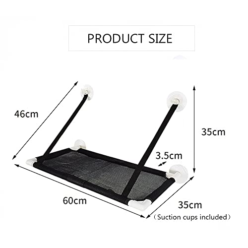 Susany Camas para Ventanas con Ventosa Gatos Rascador de Gato 2 en 1 Cama de Hamaca Ventana de enfriamiento Hamaca Perca para Gatos Sostener hasta 10kg,PVC, Nylon, Malla de Aire 60 * 35 * 35 cm