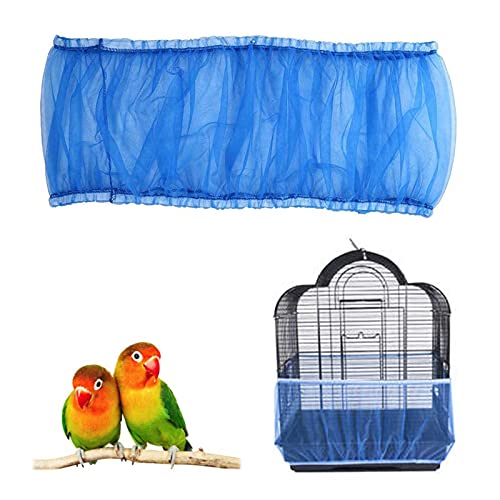 tanbea-ES Funda para Jaula Pajaro Cubierta De Malla para Jaula Aves Guardia Protector Ajustable Protector Falda Jaula Falda De Jaula Pájaro Colector De Semillas Alimentos Malla Compatible