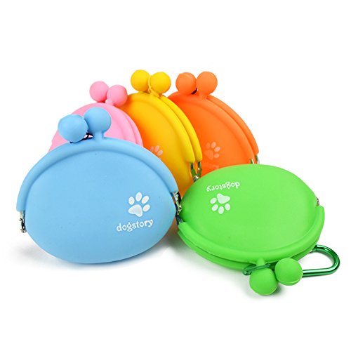 tangger 3PCS Bolsa de Entrenamiento Portátil Bolsa de Comida de Silicona para Perros,Bolsas de Golosinas de Silicona para Adiestramiento de Perros,Dog Training Bag,Color Aleatorio