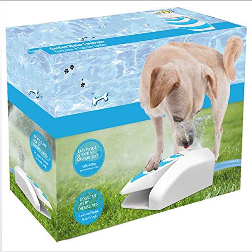 Tayer Fuente de Agua del Gato, Fuente de Consumo de Mascotas, Fuera del jardín de Perros Fuente de Agua, Pedal al Aire Libre Pedal Operado Perro Pet Pet Sprinkler Perro Easy Activado