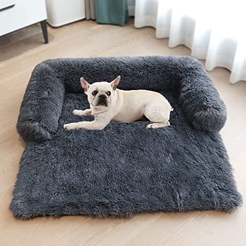 TBNB Cama para Perros y Gatos Cojín Mullido para Mascotas Alfombrilla Donut Cómodo colchón para Perros Manta para Dormir Mejorada (S, Gris Oscuro)