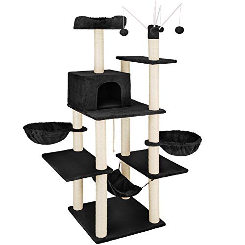 TecTake 800657 - Rascador para Gatos Lilou, Árbol para Gatos, Hamaca, Plataformas, Bolas de Juego - Varios Modelos (Type 3 | No. 402933)