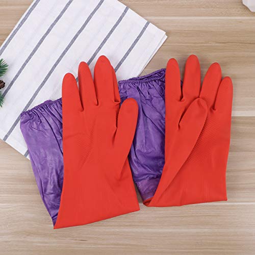 TEHAUX 1 par de guantes para cambiar el agua de acuario, largos, antideslizantes, sin costuras, mantenimiento de acuario, mantiene las manos secas para el hogar (color aleatorio)