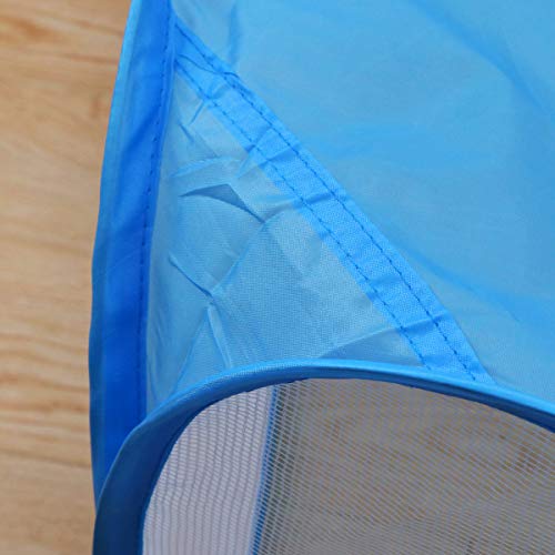 TEHAUX 1pc Hamster House Game Tent Transpirable Tienda Plegable Pequeños Animales Parques Cerca Juego Piscina para Gatito Guinea Pig Conejo Erizo (Azul) Tienda para