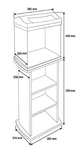 Tetra AquaArt Armario bajo para acuarios de 20 L / 30 L blanco