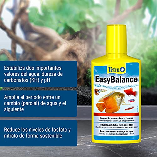 Tetra EasyBalance 250 ml Estabiliza valores Importantes del Agua hasta Seis Meses + FilterActive 100 ml Contiene bacterias iniciadoras vivas y bacterias limpiadoras Reductoras de Lodo