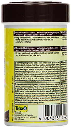 Tetra TetraMin Alimento Mini Granules para Peces de Acuario, 45 g