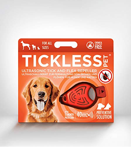 Tickless Pet Repelente ultrasónico de pulgas y garrapatas - Naranja