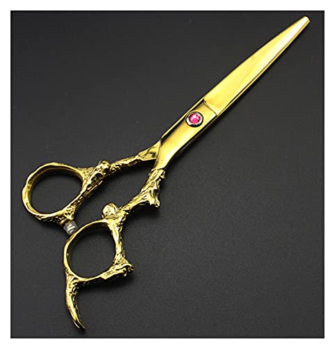 Tijeras de cabello profesional 7 Pulgadas Púrpura Profesional De Aseo De Mascotas Tijeras De Corte De Pelo De Perro Sissors Peluquería Tijeras Bereber Tijeras De Peluquería ( Color : Gold cutting )